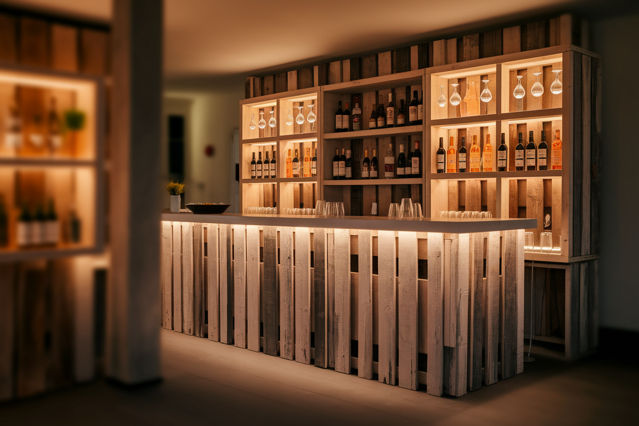 Bar en Palette Design : 10 Modèles Inspirants pour Votre Intérieur
