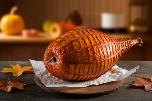 potimarron-roti-table-bois-feuilles