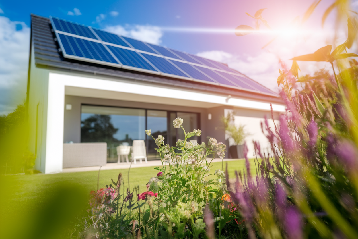 panneaux-solaires-toit-maison-jardin