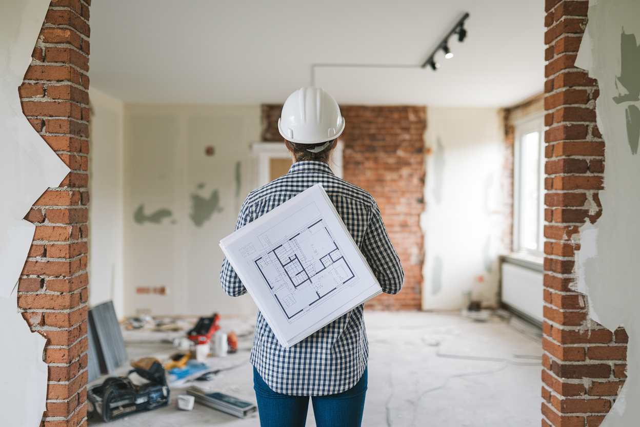 personne-casque-plans-mur-brique