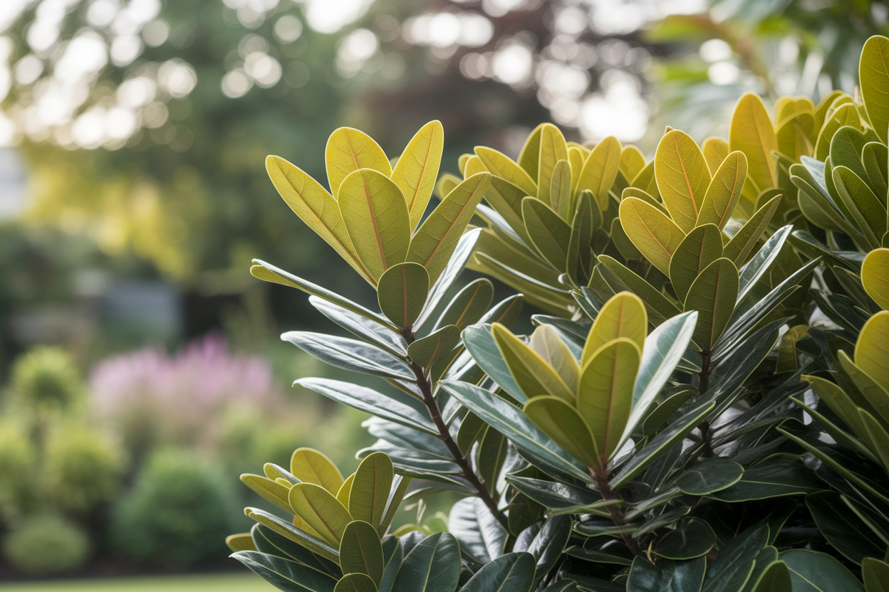 pittosporum-kohuhu-gros-plan-feuilles-brillantes